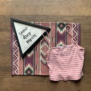 Shein striped cropped cami